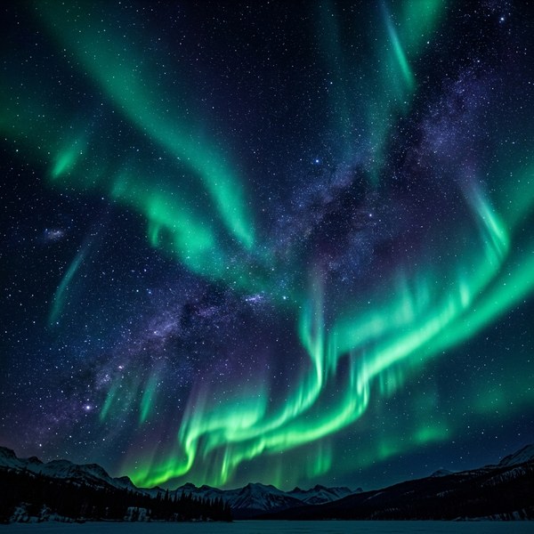 Aurora Borealis Theme - Emerald Aurora Waves