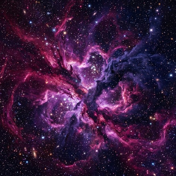 Midnight Nebula Theme - Deep Magenta Cosmic Clouds